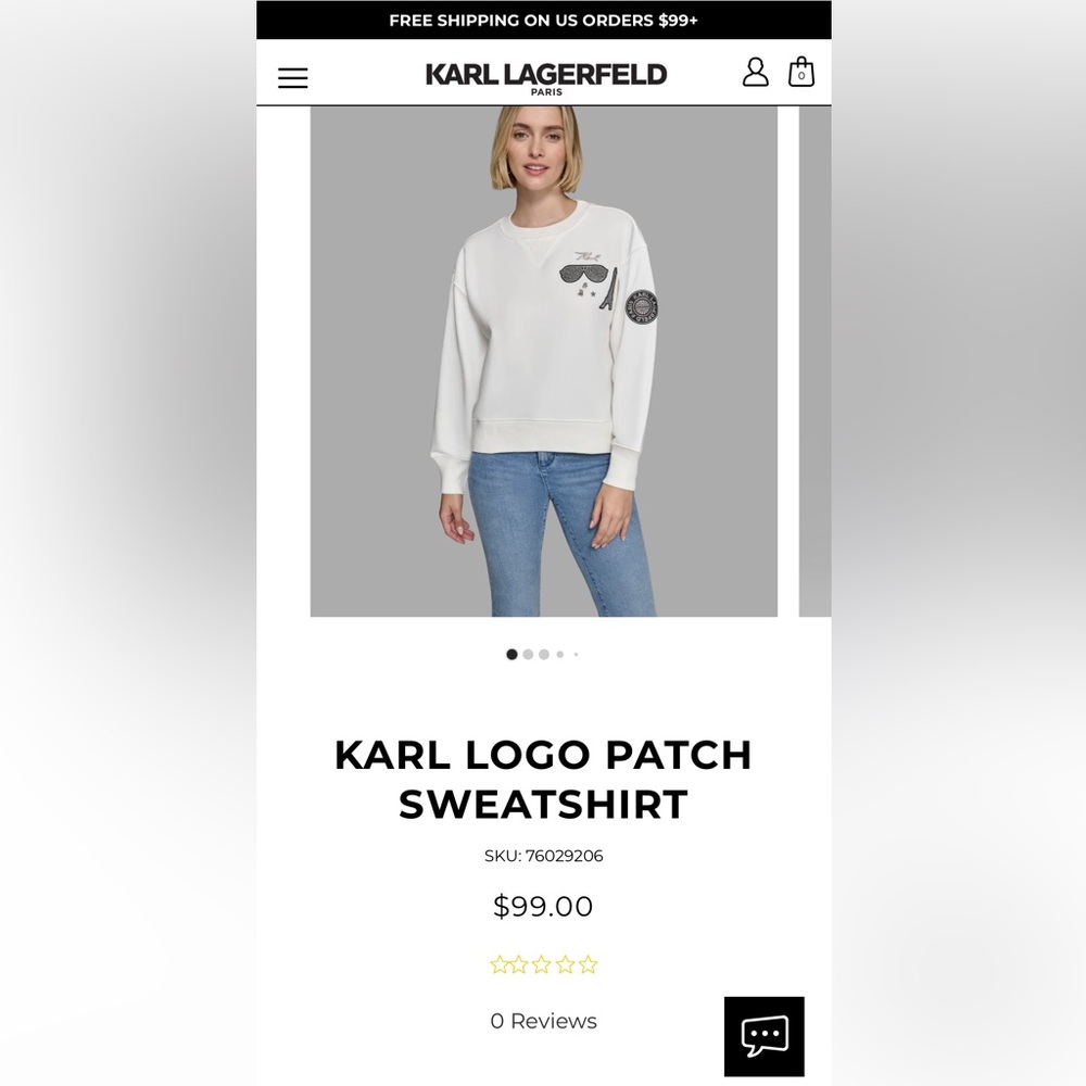 Karl logo patch sweatshirt